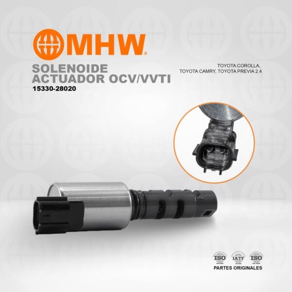 SOLENOIDE ACTUADOR OCV/VVTI TOYOTA COROLLA, TOYOTA CAMRY, TOYOTA PREVIA 2.4 MHW