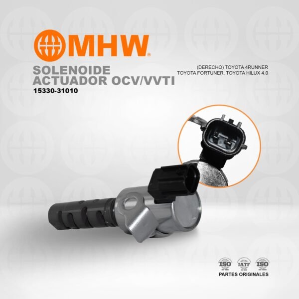SOLENOIDE ACTUADOR OCV/VVTI (DERECHO) TOYOTA 4RUNNER, TOYOTA FORTUNER, TOYOTA HILUX 4.0 MHW