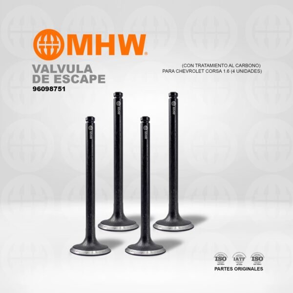VALVULA DE ESCAPE CHEVROLET CORSA 1.6/ FIAT PALIO SIENA 1.8 (CON TRATAMIENTO AL CARBONO) MHW