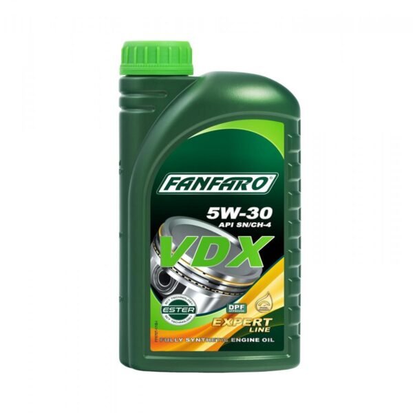 ACEITE SINTETICO PARA MOTORES DE GASOLINA Y DIESEL FANFARO VDX SAE 5W-30 API SN/CH-4 1 LITRO 